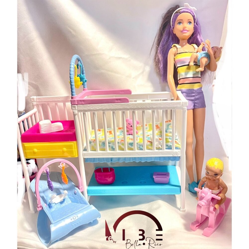 Barbie Skipper Babysitters Nap 'n' Nurture Nursery Dolls & Playset